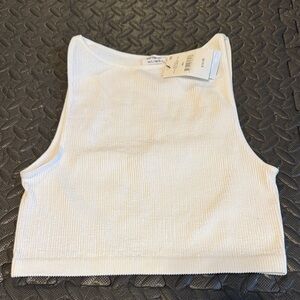 Cotton on White Ribbed Crop Top